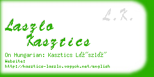 laszlo kasztics business card